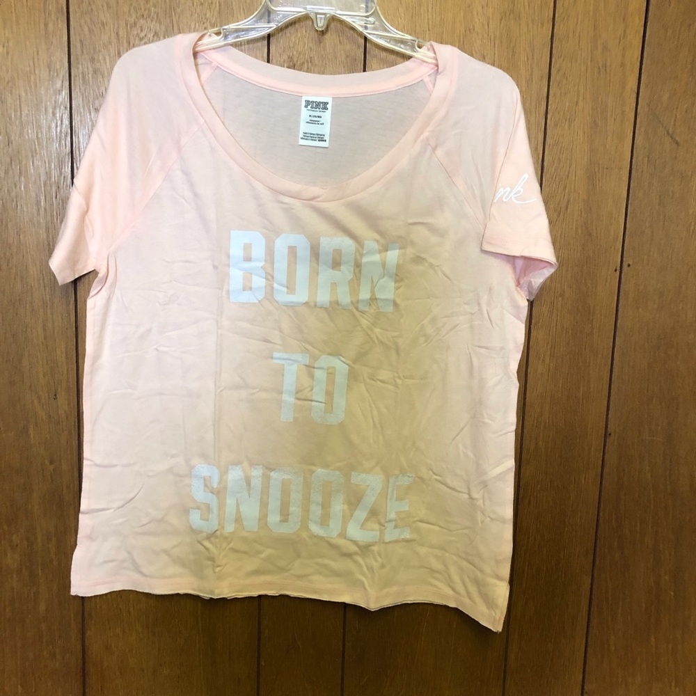 PINK Victoria’s Secret peach tee M NIP